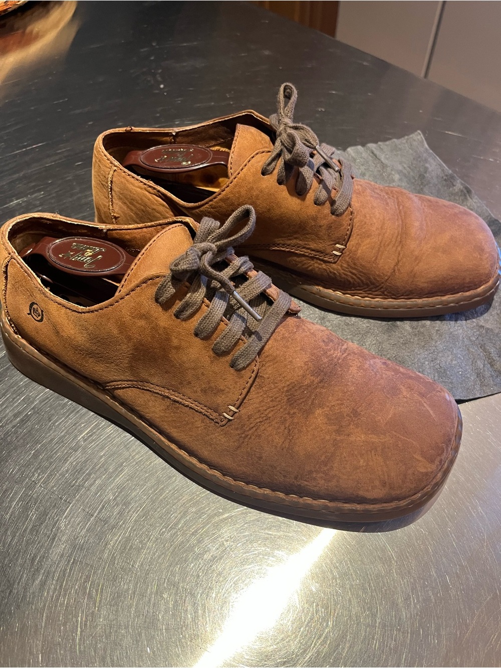 Men's Born Casual Suede Leather Lace-Up Shoes 9.5M